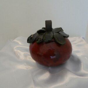 Pomme en Grès Noir Chamotté