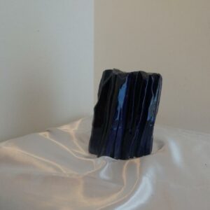 Vase en Grès Chamotté Émaillé Bleu de Sèvres