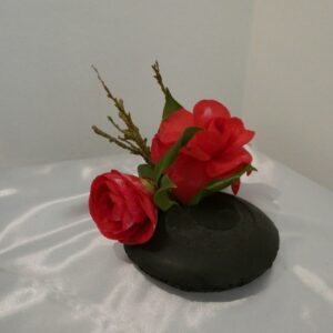 Vase Ikebana en Grès Noir