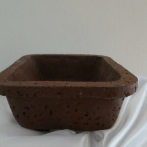 Vase rectangulaire en grès rouge pour bonsaï